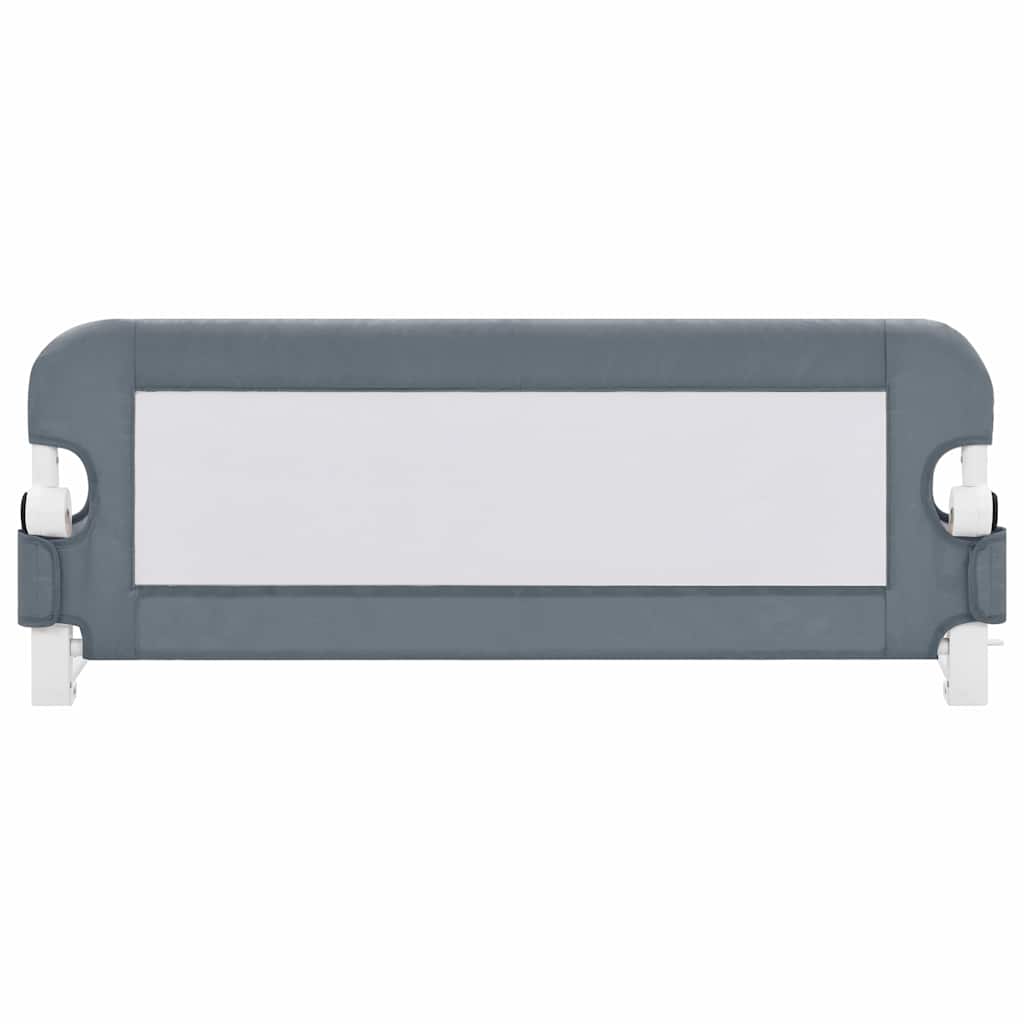 vidaXL Toddler Safety Bed Rail Grey 102x42 cm Polyester 3
