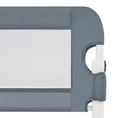 vidaXL Toddler Safety Bed Rail Grey 102x42 cm Polyester 5