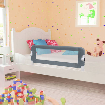 vidaXL Toddler Safety Bed Rail Grey 102x42 cm Polyester 1