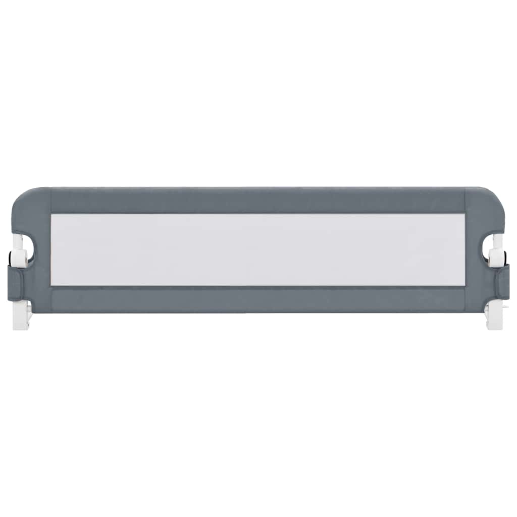 vidaXL Toddler Safety Bed Rail Grey 150x42 cm Polyester 3