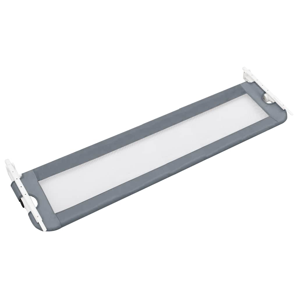 vidaXL Toddler Safety Bed Rail Grey 150x42 cm Polyester 4