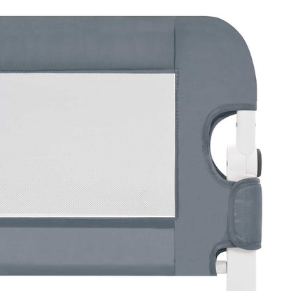 vidaXL Toddler Safety Bed Rail Grey 150x42 cm Polyester 5