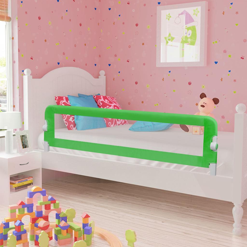 vidaXL Toddler Safety Bed Rail Green 120x42 cm Polyester 1
