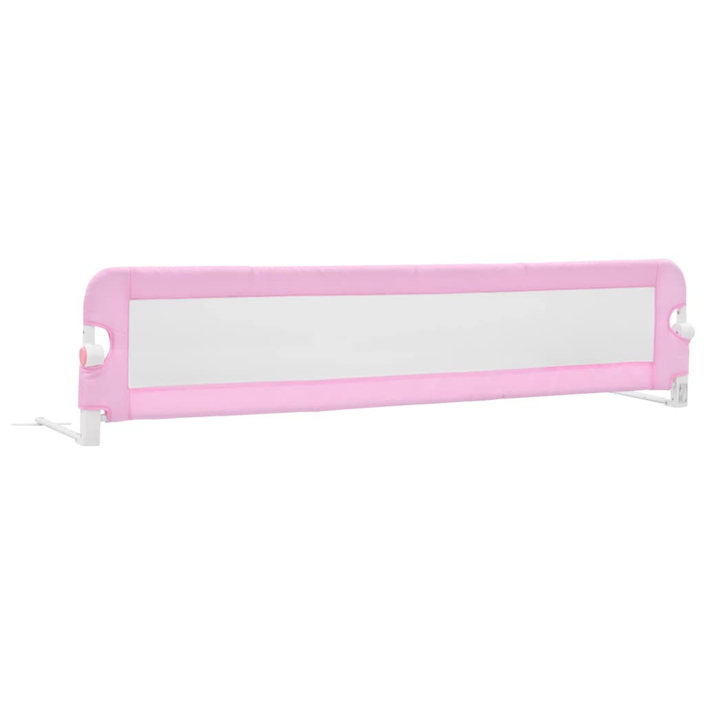 vidaXL Toddler Safety Bed Rail Pink 180x42 cm Polyester 2