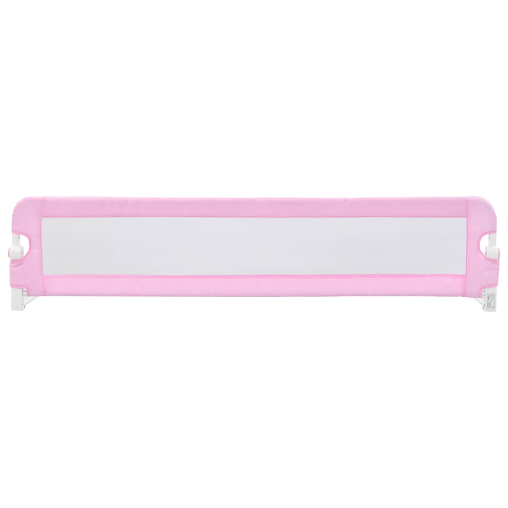 vidaXL Toddler Safety Bed Rail Pink 180x42 cm Polyester 3