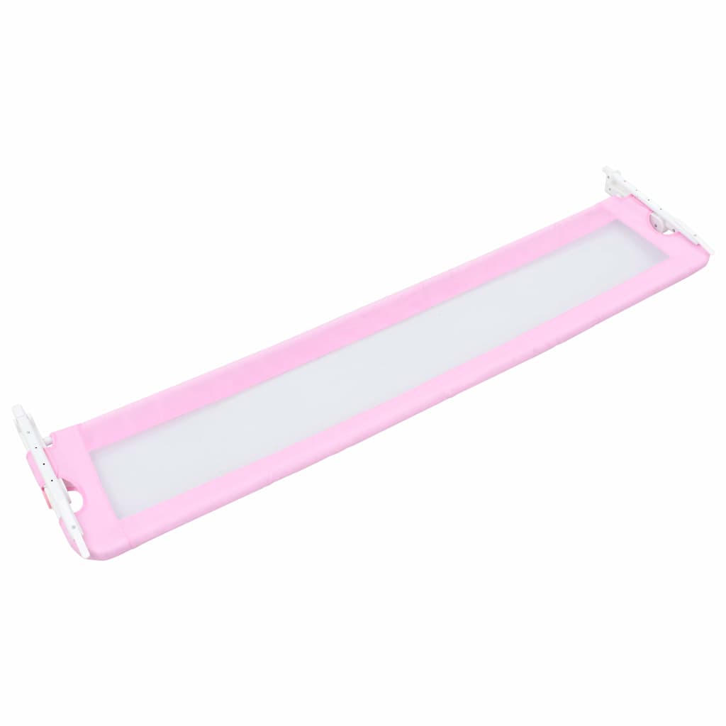vidaXL Toddler Safety Bed Rail Pink 180x42 cm Polyester 4