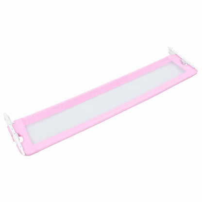 vidaXL Toddler Safety Bed Rail Pink 180x42 cm Polyester 4