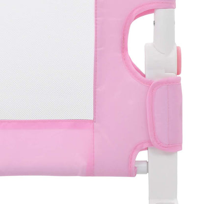 vidaXL Toddler Safety Bed Rail Pink 180x42 cm Polyester 5