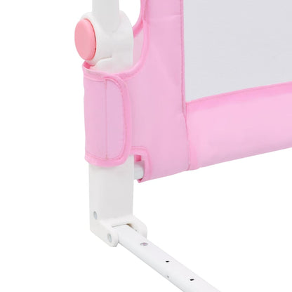 vidaXL Toddler Safety Bed Rail Pink 180x42 cm Polyester 6