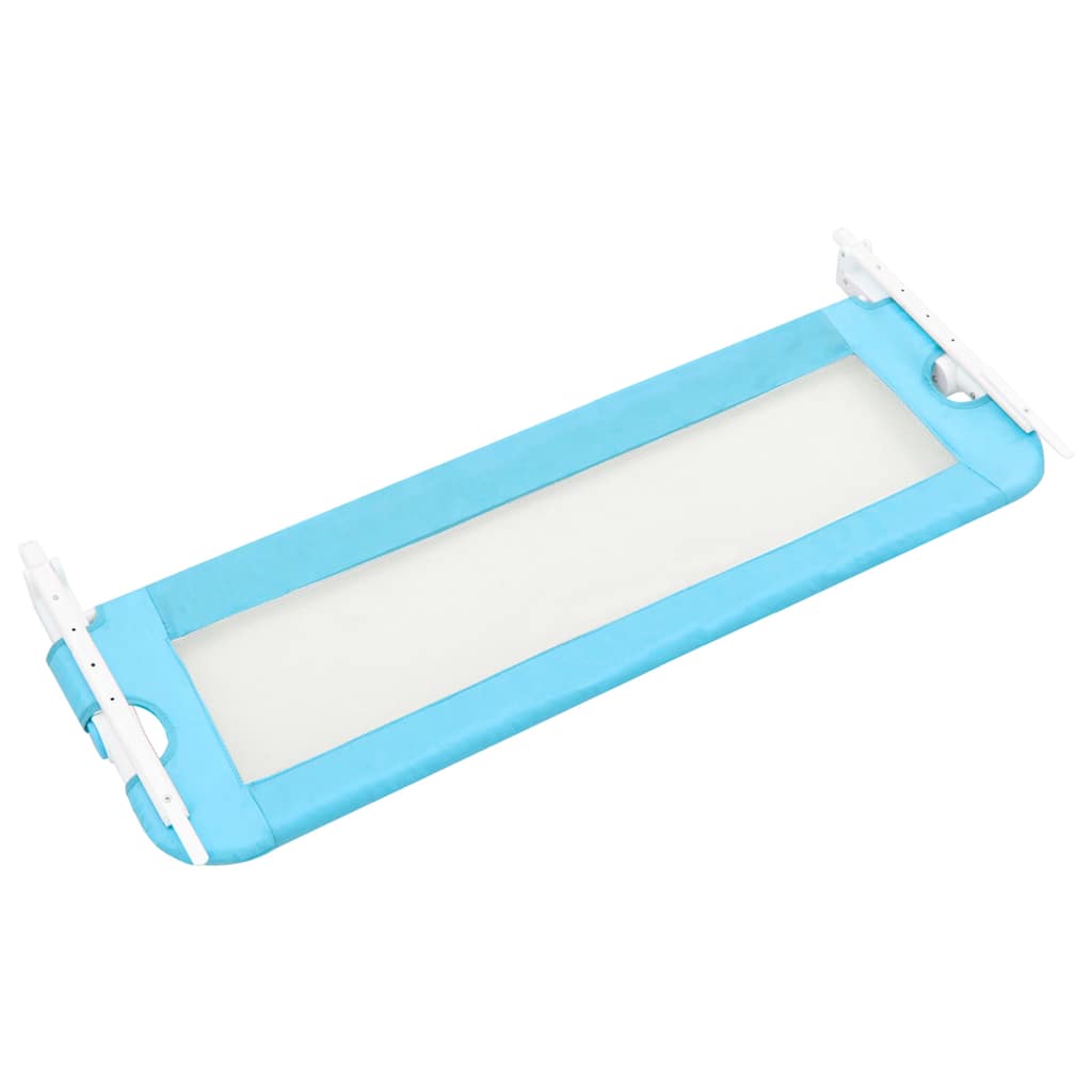 vidaXL Toddler Safety Bed Rail Blue 120x42 cm Polyester 4