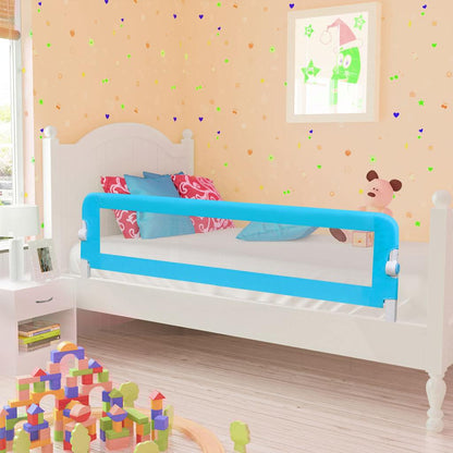 vidaXL Toddler Safety Bed Rail Blue 120x42 cm Polyester 1