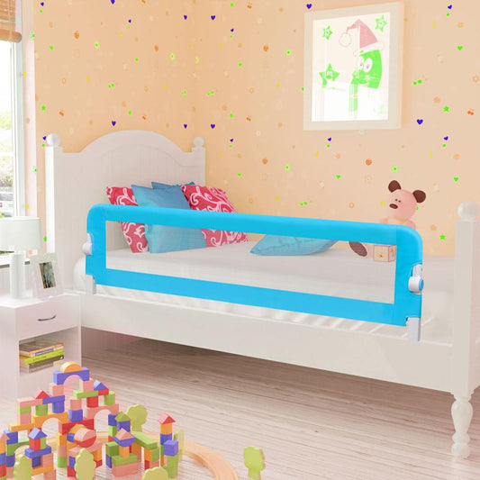 vidaXL Toddler Safety Bed Rail Blue 120x42 cm Polyester 1