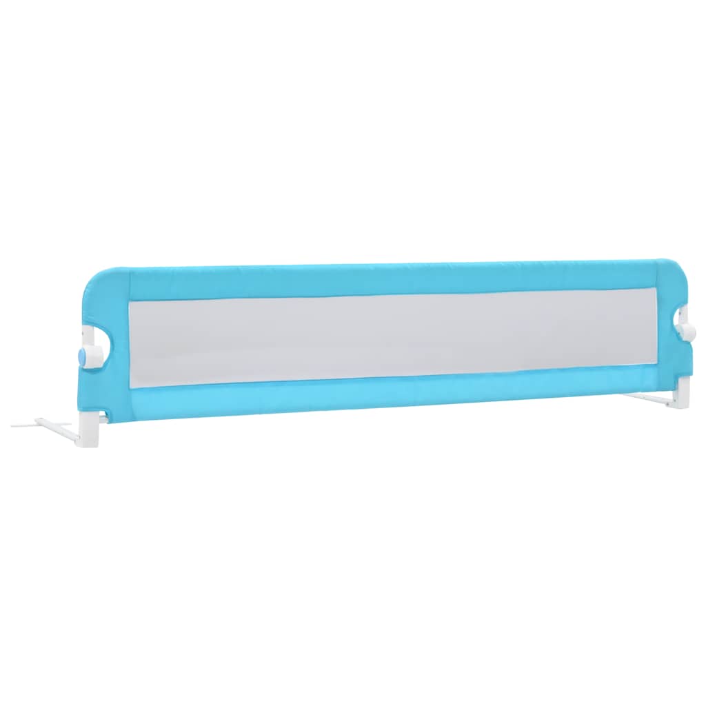 vidaXL Toddler Safety Bed Rail Blue 180x42 cm Polyester 2