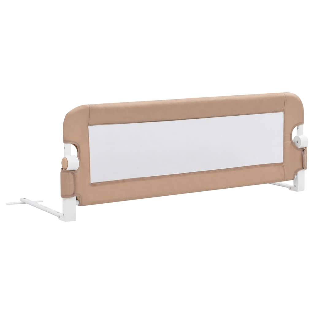 vidaXL Toddler Safety Bed Rail Taupe 120x42 cm Polyester 2
