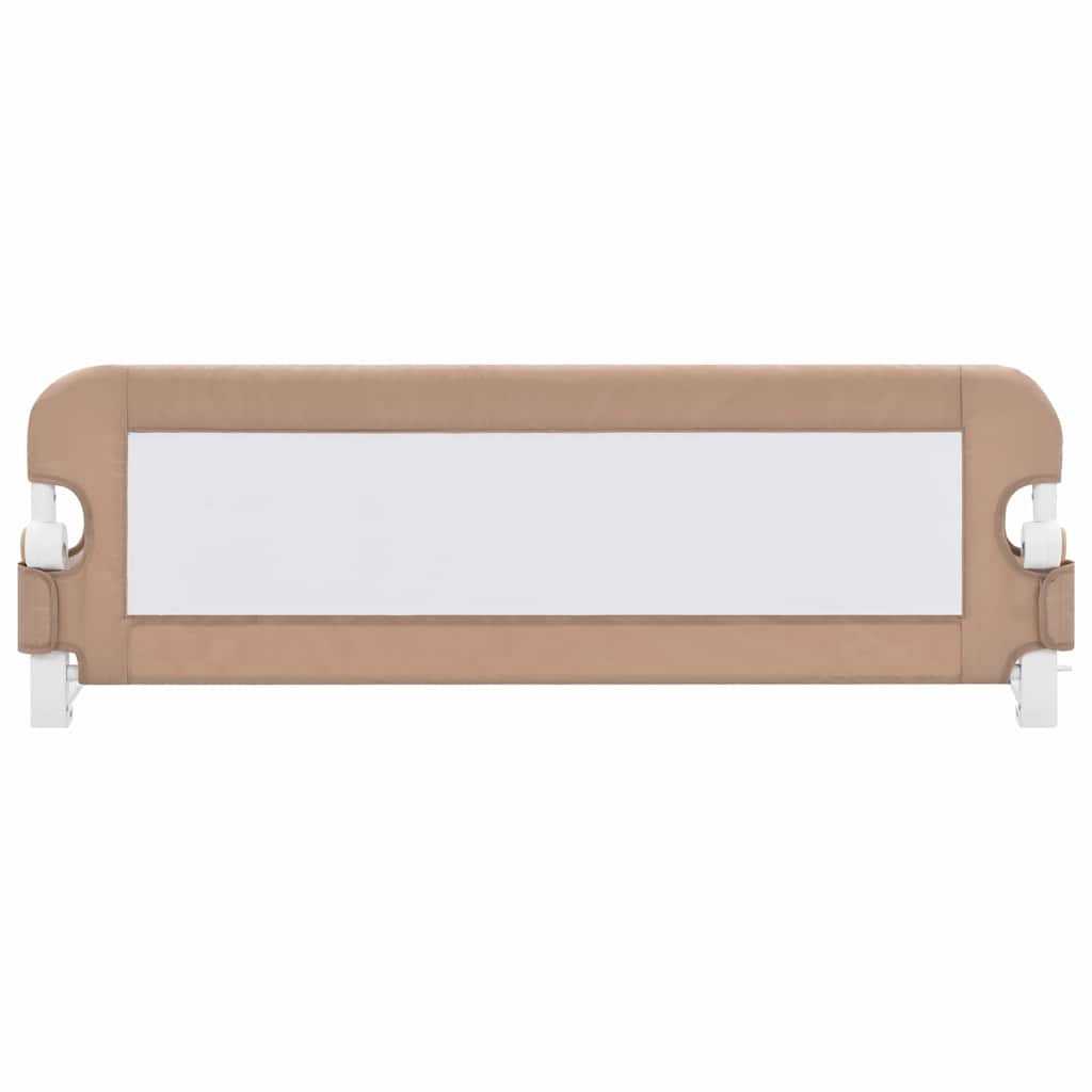 vidaXL Toddler Safety Bed Rail Taupe 120x42 cm Polyester 3