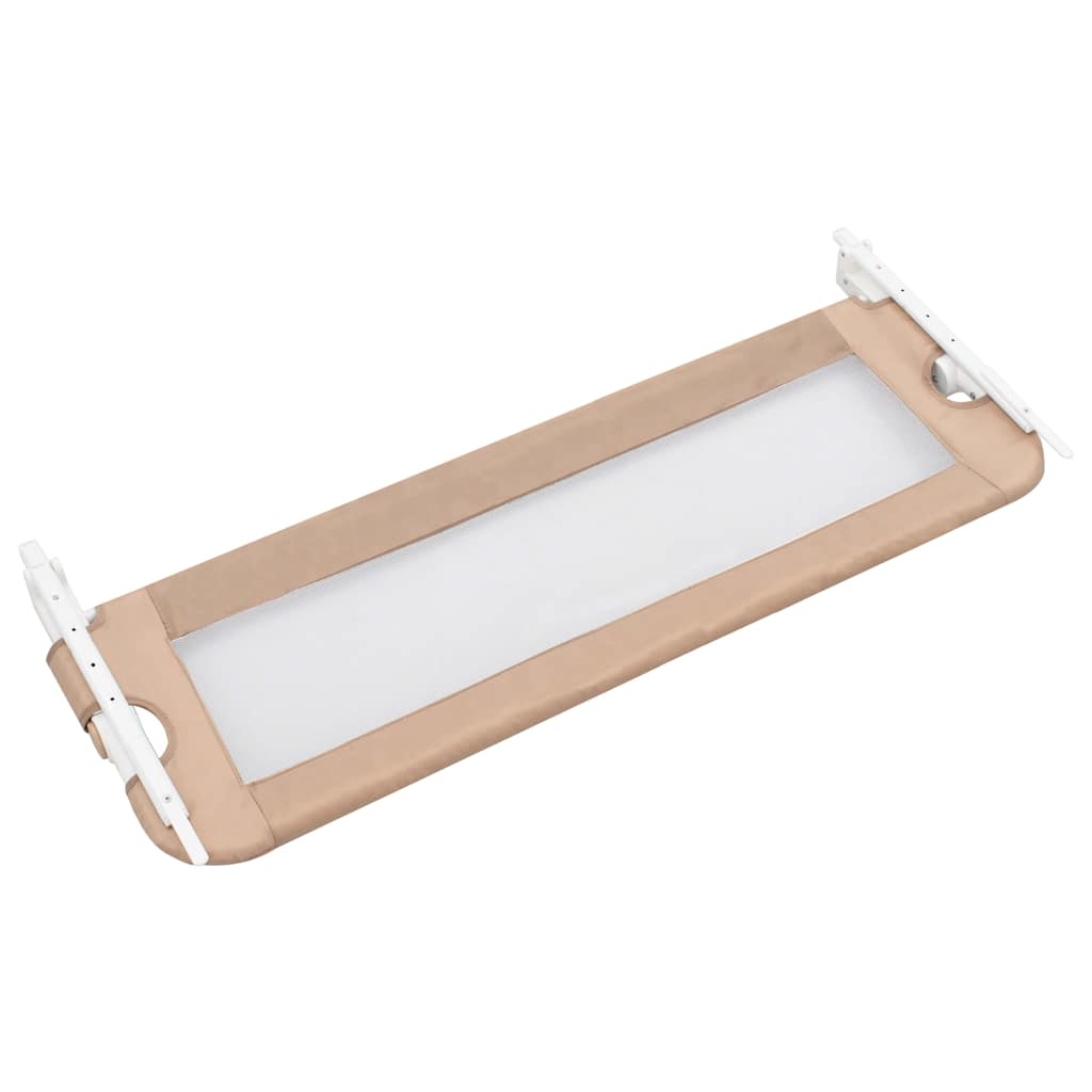 vidaXL Toddler Safety Bed Rail Taupe 120x42 cm Polyester 4