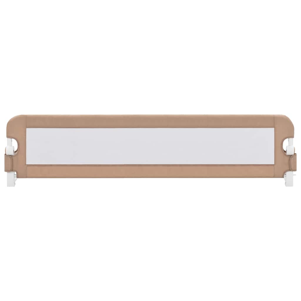 vidaXL Toddler Safety Bed Rail Taupe 180x42 cm Polyester 3