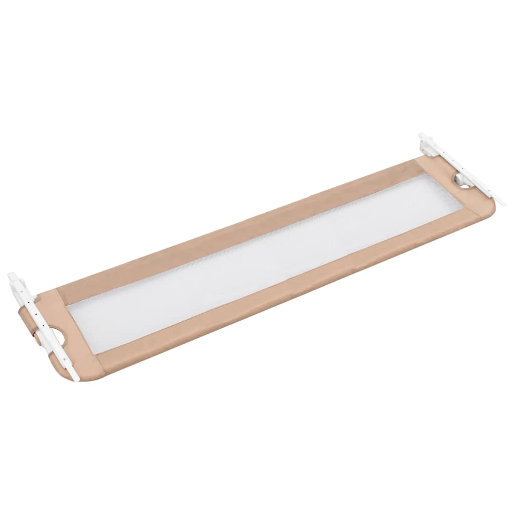 vidaXL Toddler Safety Bed Rail Taupe 180x42 cm Polyester 4