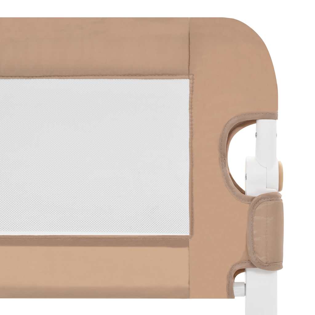 vidaXL Toddler Safety Bed Rail Taupe 180x42 cm Polyester 5