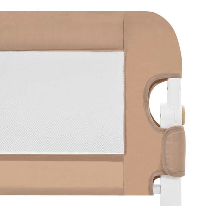 vidaXL Toddler Safety Bed Rail Taupe 180x42 cm Polyester 5