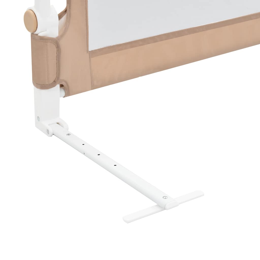 vidaXL Toddler Safety Bed Rail Taupe 180x42 cm Polyester 6