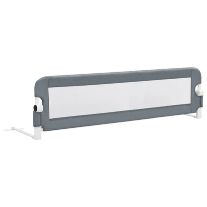 vidaXL Toddler Safety Bed Rail Grey 120x42 cm Polyester 2