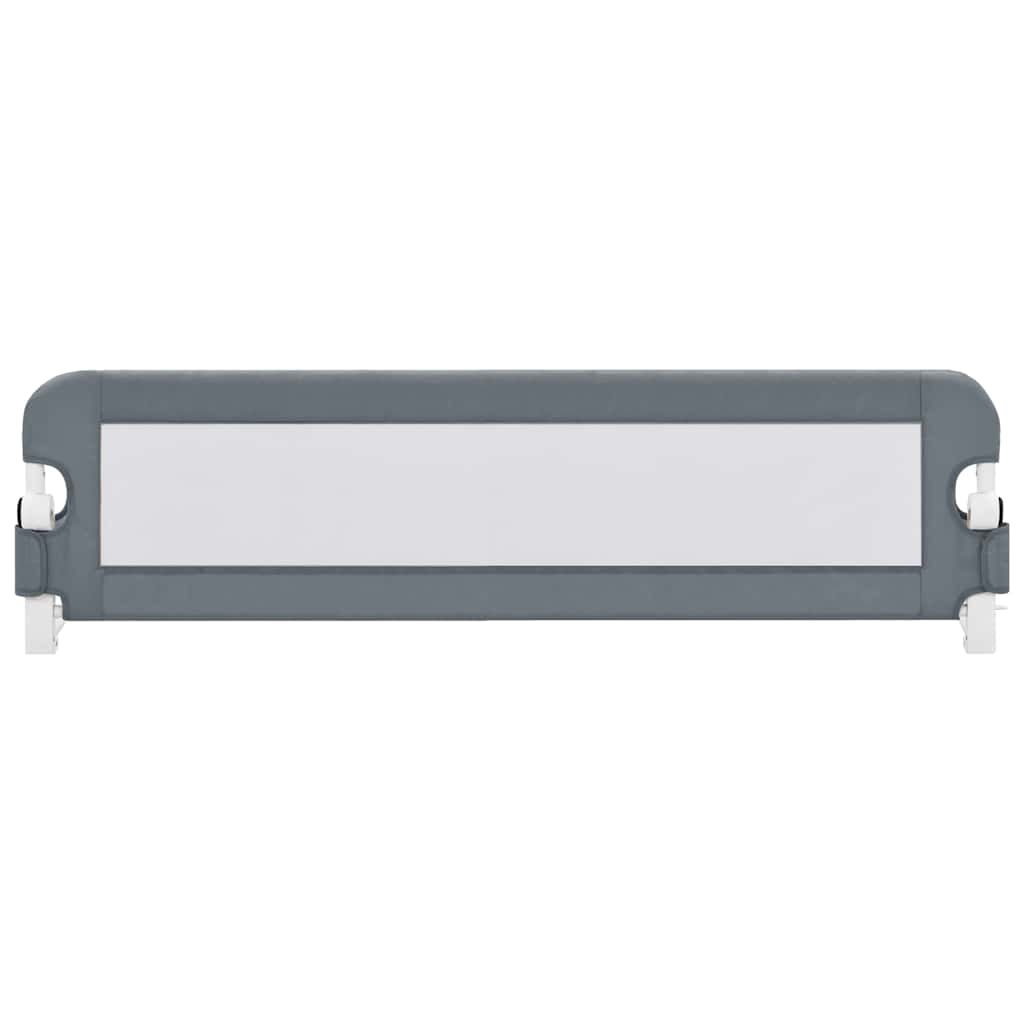 vidaXL Toddler Safety Bed Rail Grey 120x42 cm Polyester 3