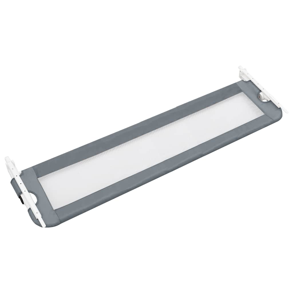 vidaXL Toddler Safety Bed Rail Grey 120x42 cm Polyester 4