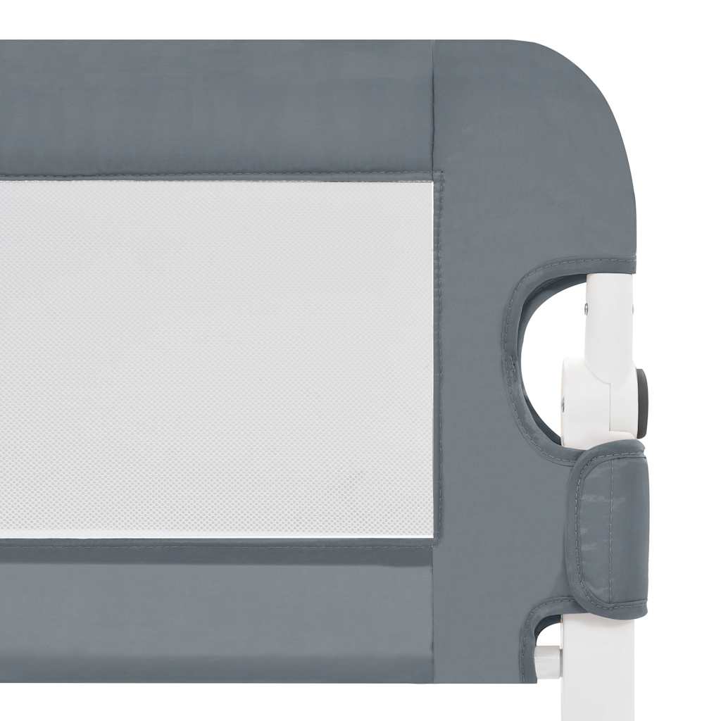 vidaXL Toddler Safety Bed Rail Grey 120x42 cm Polyester 5