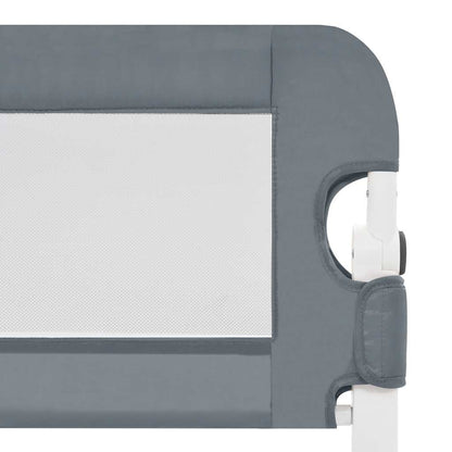 vidaXL Toddler Safety Bed Rail Grey 120x42 cm Polyester 5