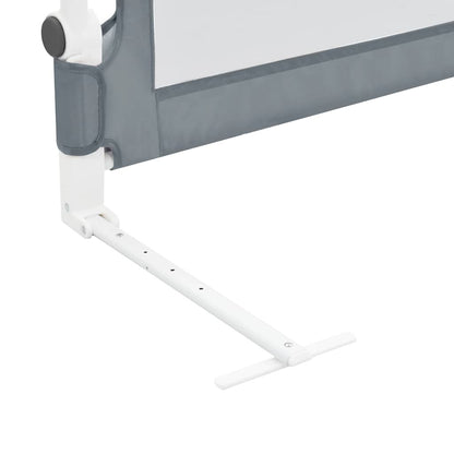 vidaXL Toddler Safety Bed Rail Grey 120x42 cm Polyester 6