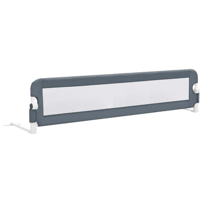 vidaXL Toddler Safety Bed Rail Grey 180x42 cm Polyester 2