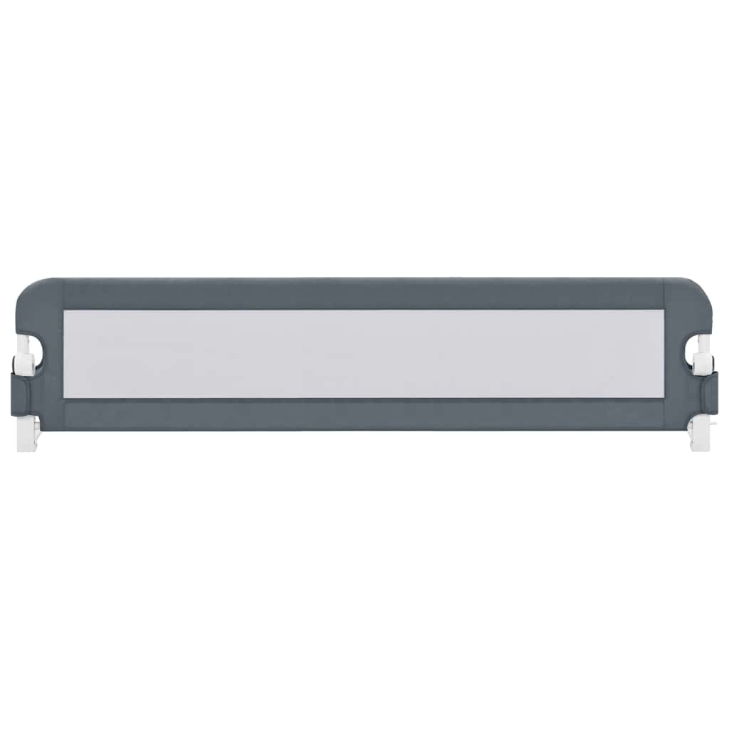 vidaXL Toddler Safety Bed Rail Grey 180x42 cm Polyester 3
