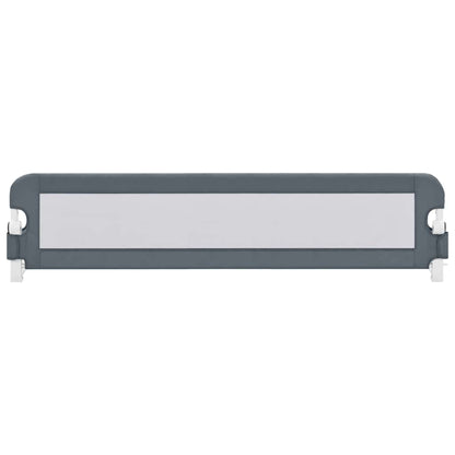vidaXL Toddler Safety Bed Rail Grey 180x42 cm Polyester 3
