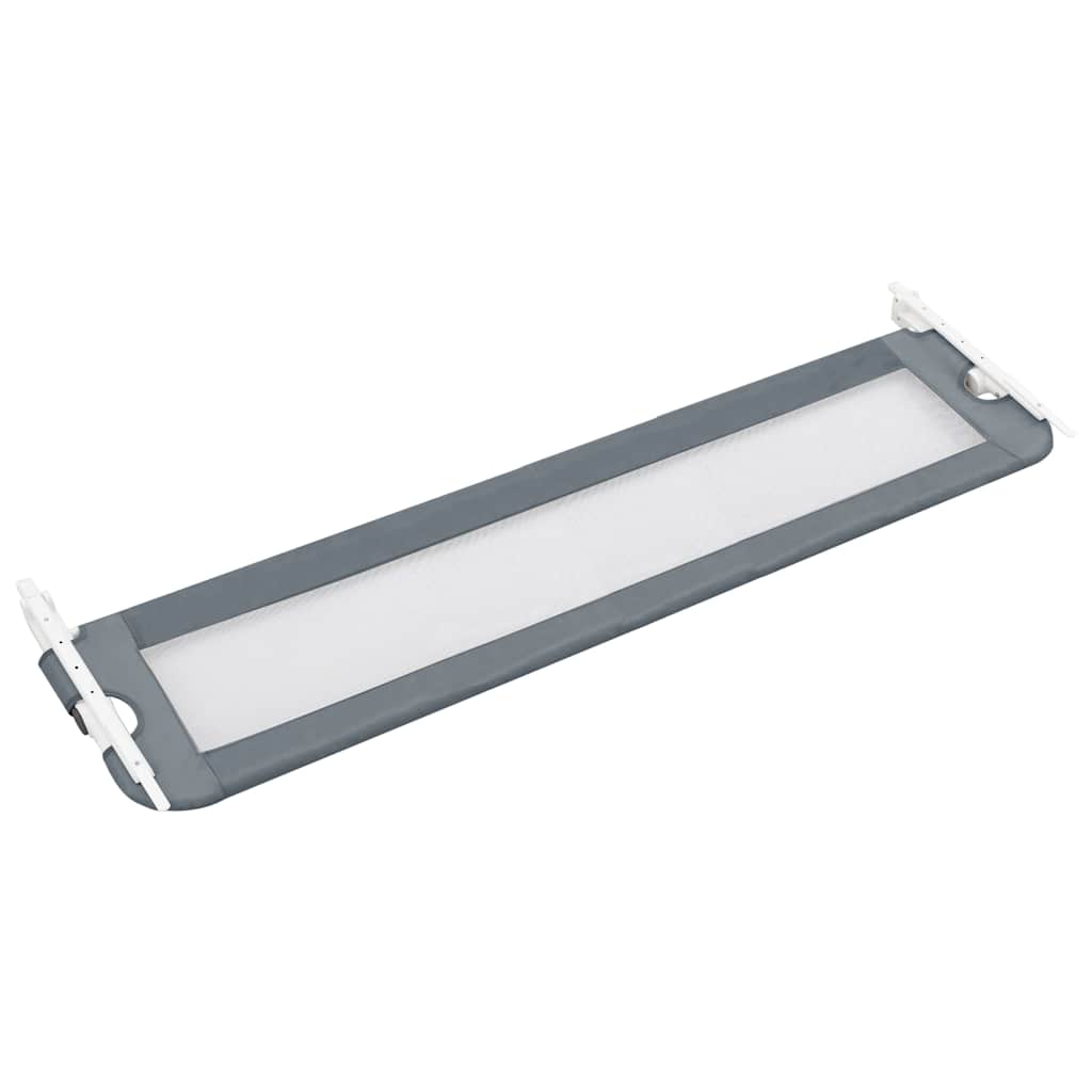 vidaXL Toddler Safety Bed Rail Grey 180x42 cm Polyester 4