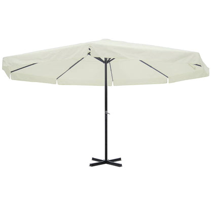 vidaXL Parasol White Aluminium 500 cm 1