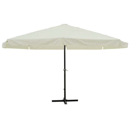 vidaXL Parasol White Aluminium 500 cm 2