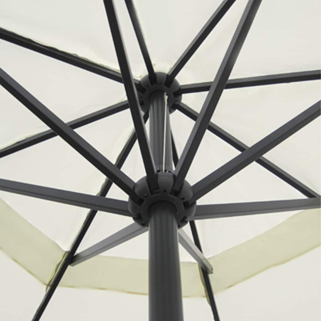vidaXL Parasol White Aluminium 500 cm 3