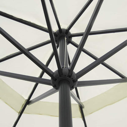 vidaXL Parasol White Aluminium 500 cm 3