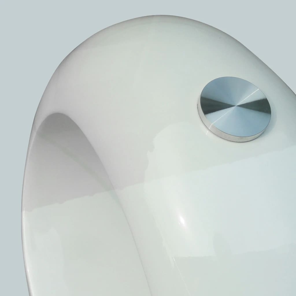 vidaXL Coffee Table with Oval Glass Top High Gloss White 4