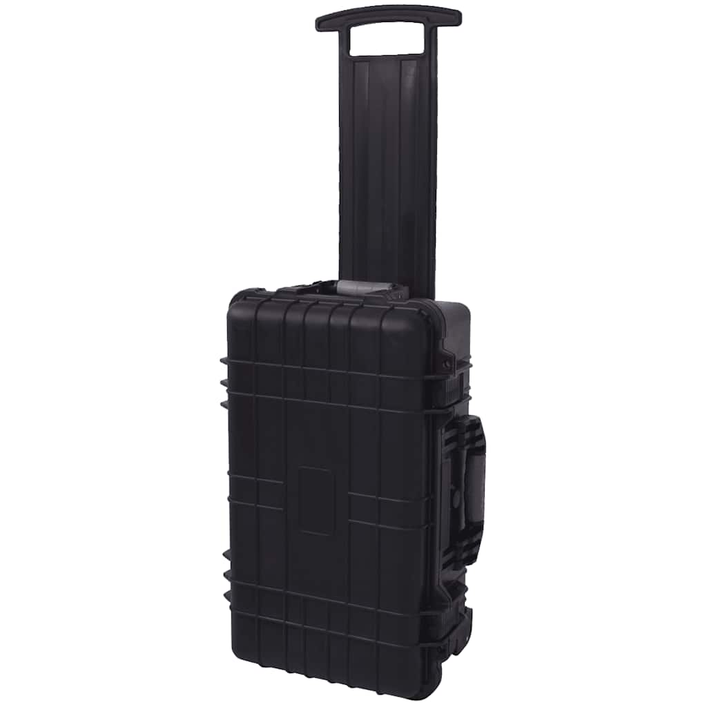 vidaXL Wheeled Flight Case PP Black