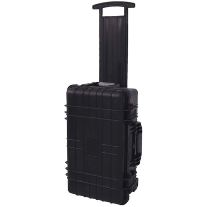 vidaXL Wheeled Flight Case PP Black
