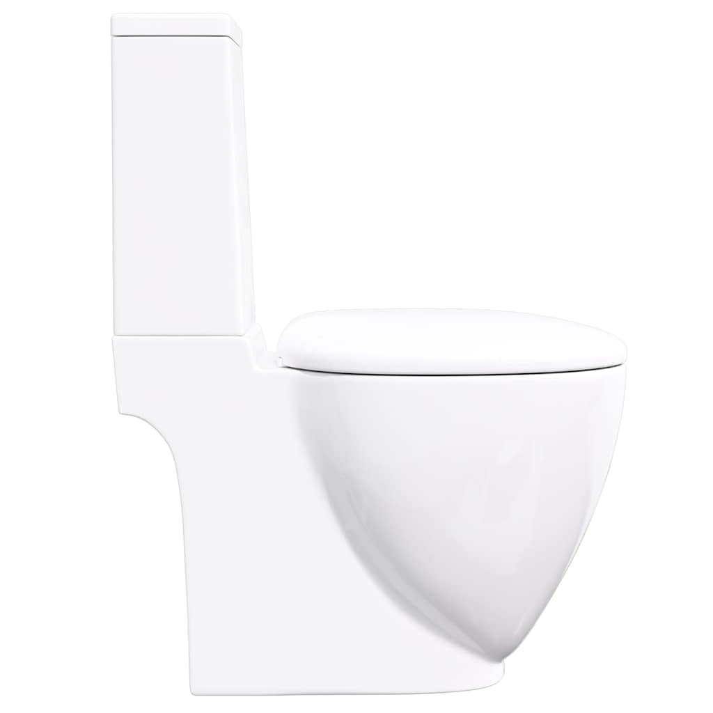 240376 vidaXL Ceramic Toilet Back Water Flow White 6