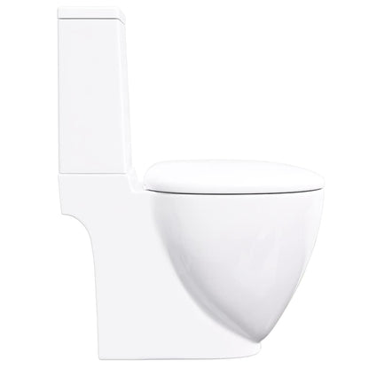 240376 vidaXL Ceramic Toilet Back Water Flow White 6