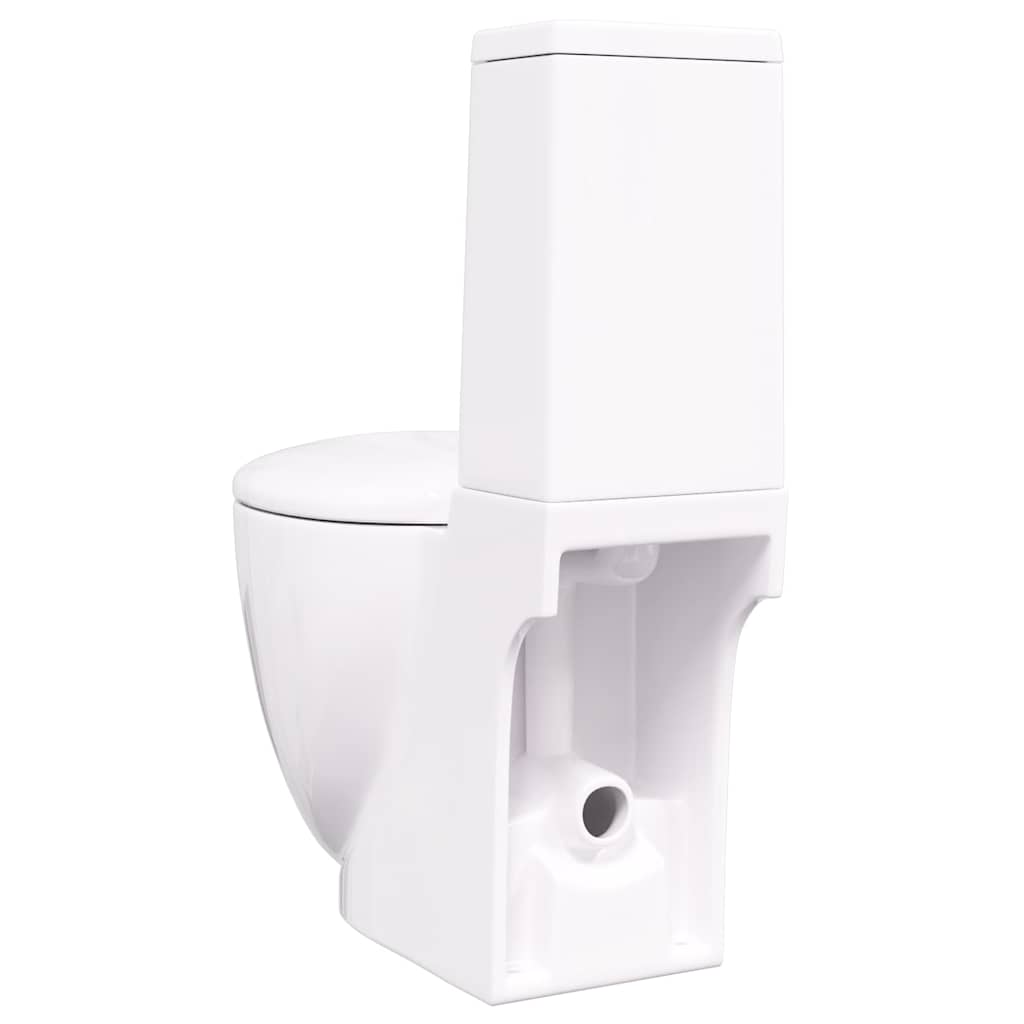 240376 vidaXL Ceramic Toilet Back Water Flow White 5