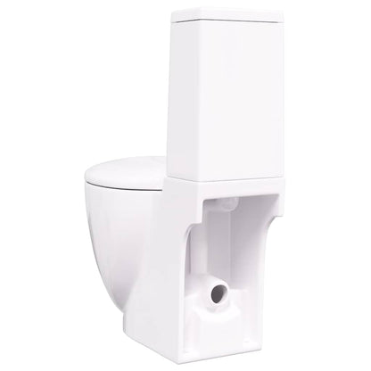 240376 vidaXL Ceramic Toilet Back Water Flow White 5