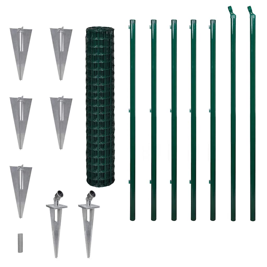 Euro Fence Steel 10x1,7 m Green 1.5 m