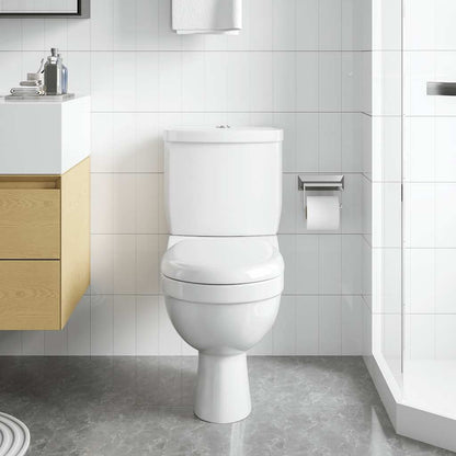 vidaXL Toilet With Cistern White 3