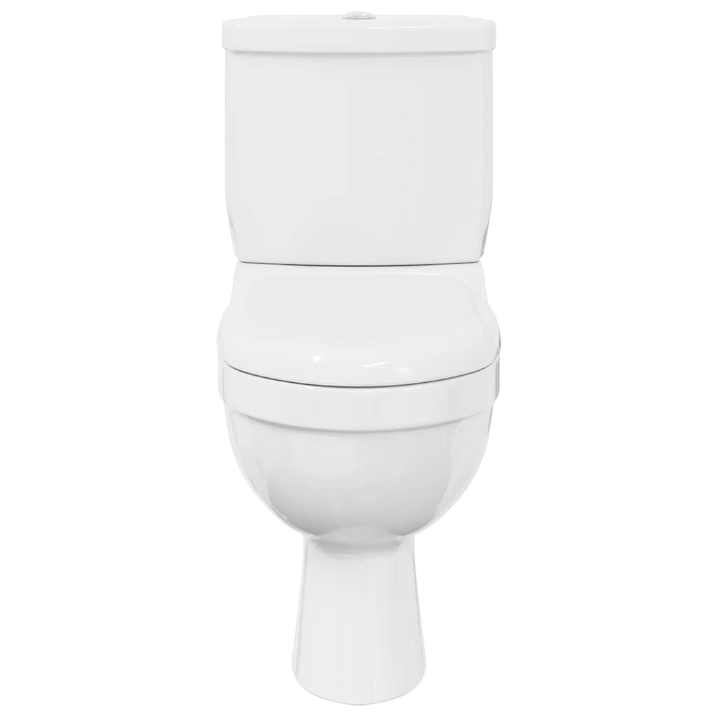 vidaXL Toilet With Cistern White 4