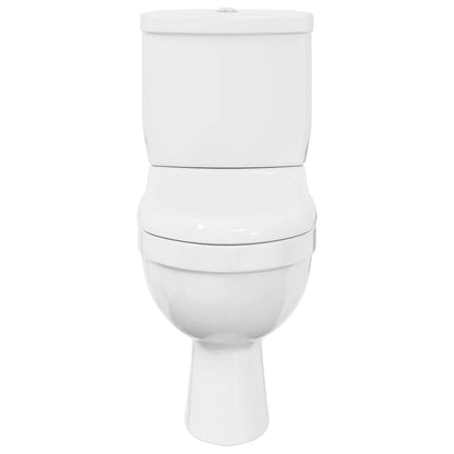 vidaXL Toilet With Cistern White 4